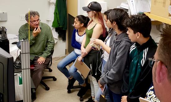 Microscopy tours are popular with students of all ages